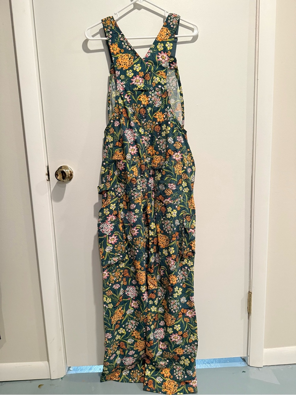 Duluth Trading Co. Heirloom Gardening Overalls in Green Monarch Butterfly - Picture 5 of 5